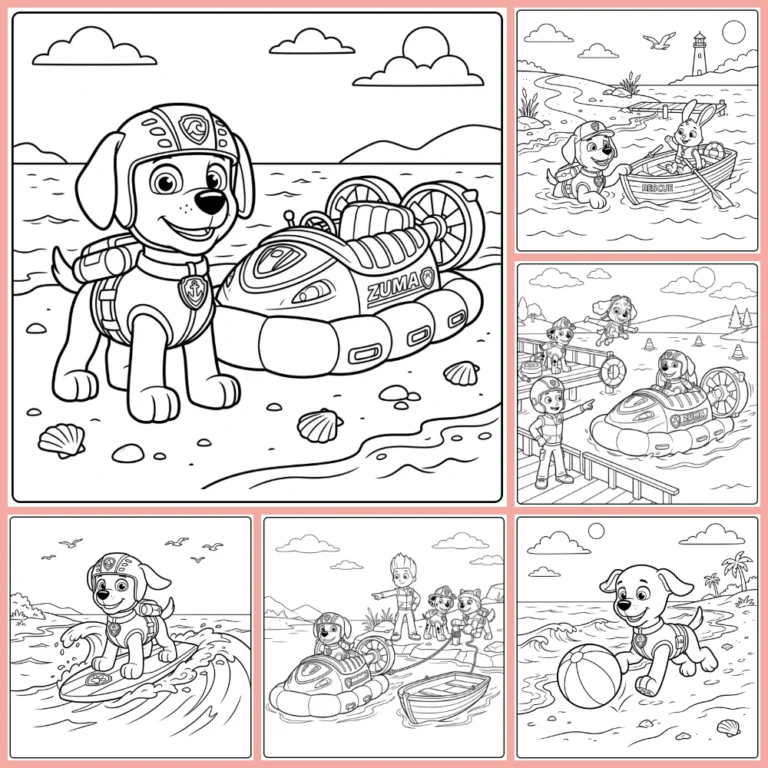 Zuma Paw Patrol coloring page collection cover image
