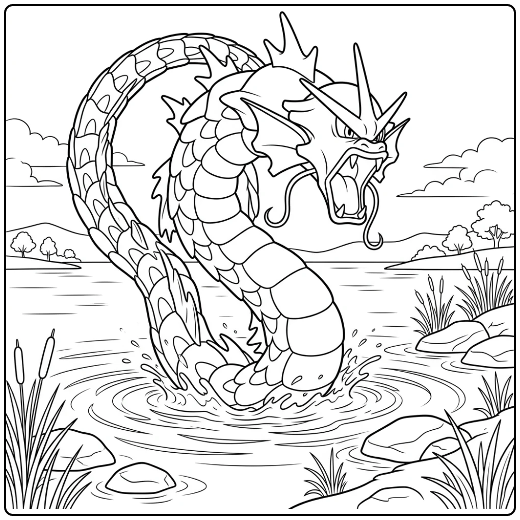 Gyarados coloring page