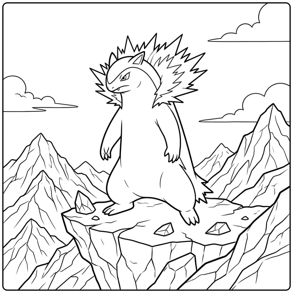 Pokemon Typhlosion coloring page