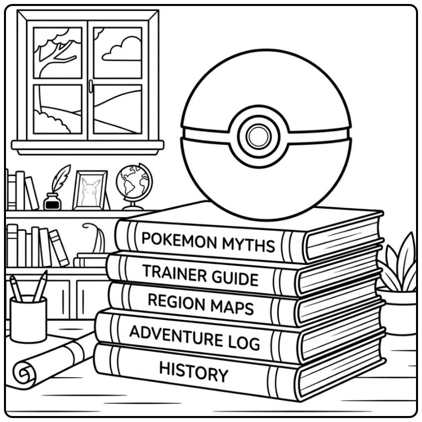 Iconic Poke Ball for Every Young Trainer coloring page