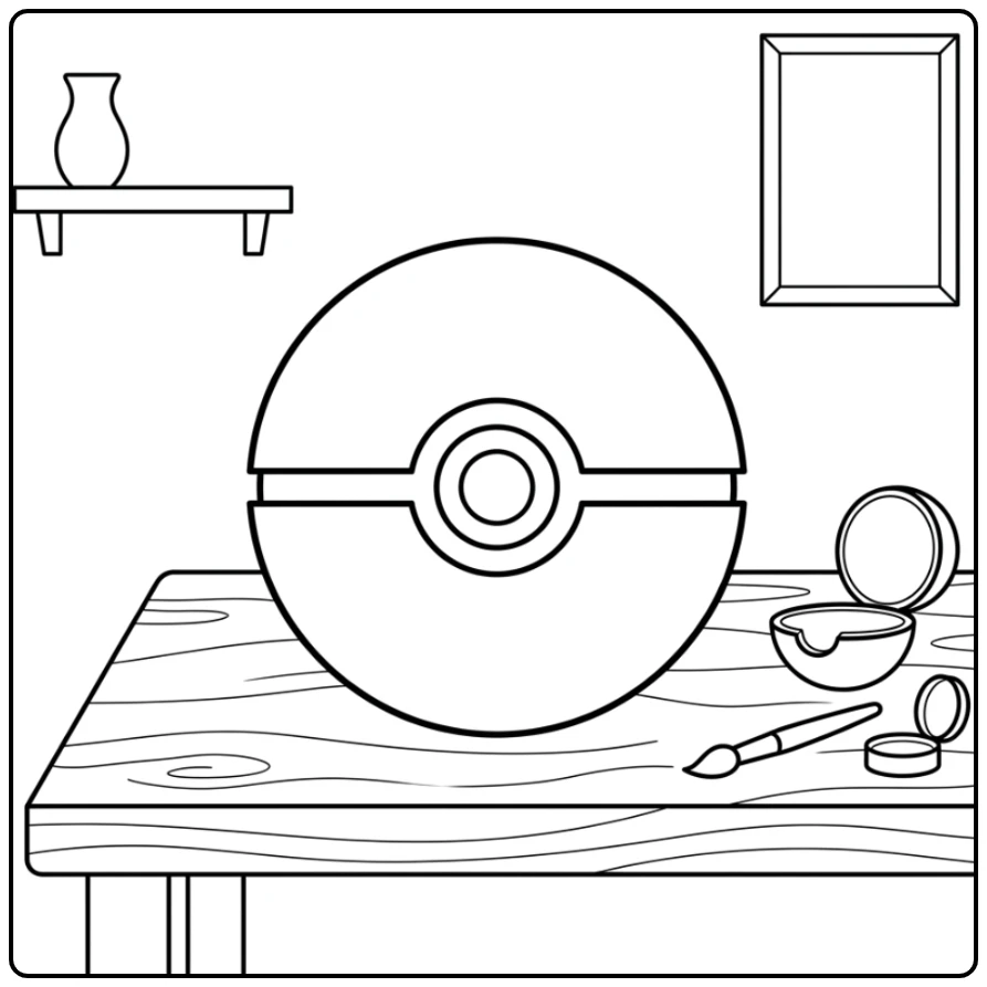 Classic Poke Ball for Every Trainer coloring page