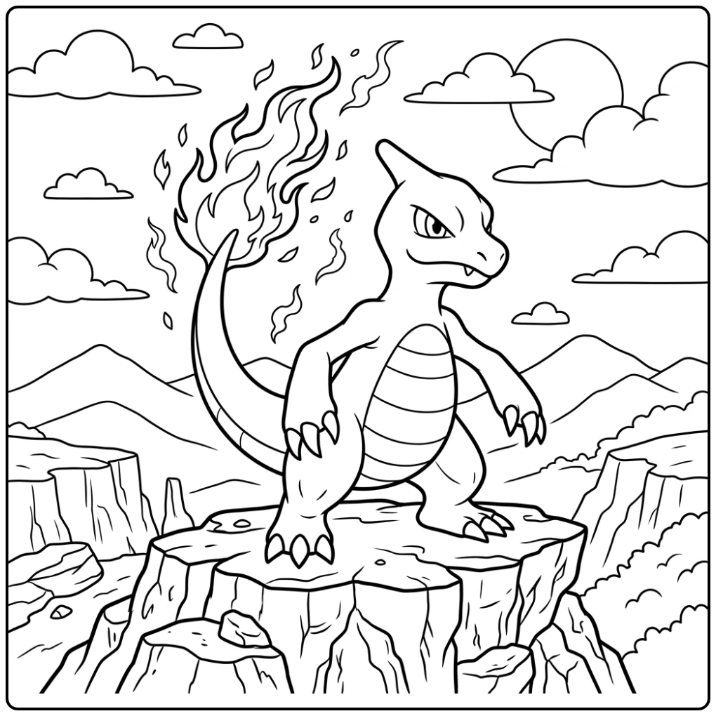 Pokemon Charmeleon coloring page