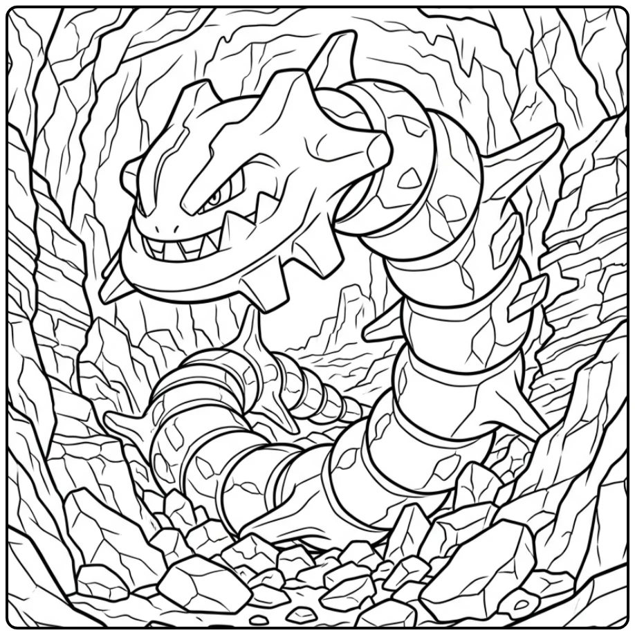 Pokemon Steelix coloring page