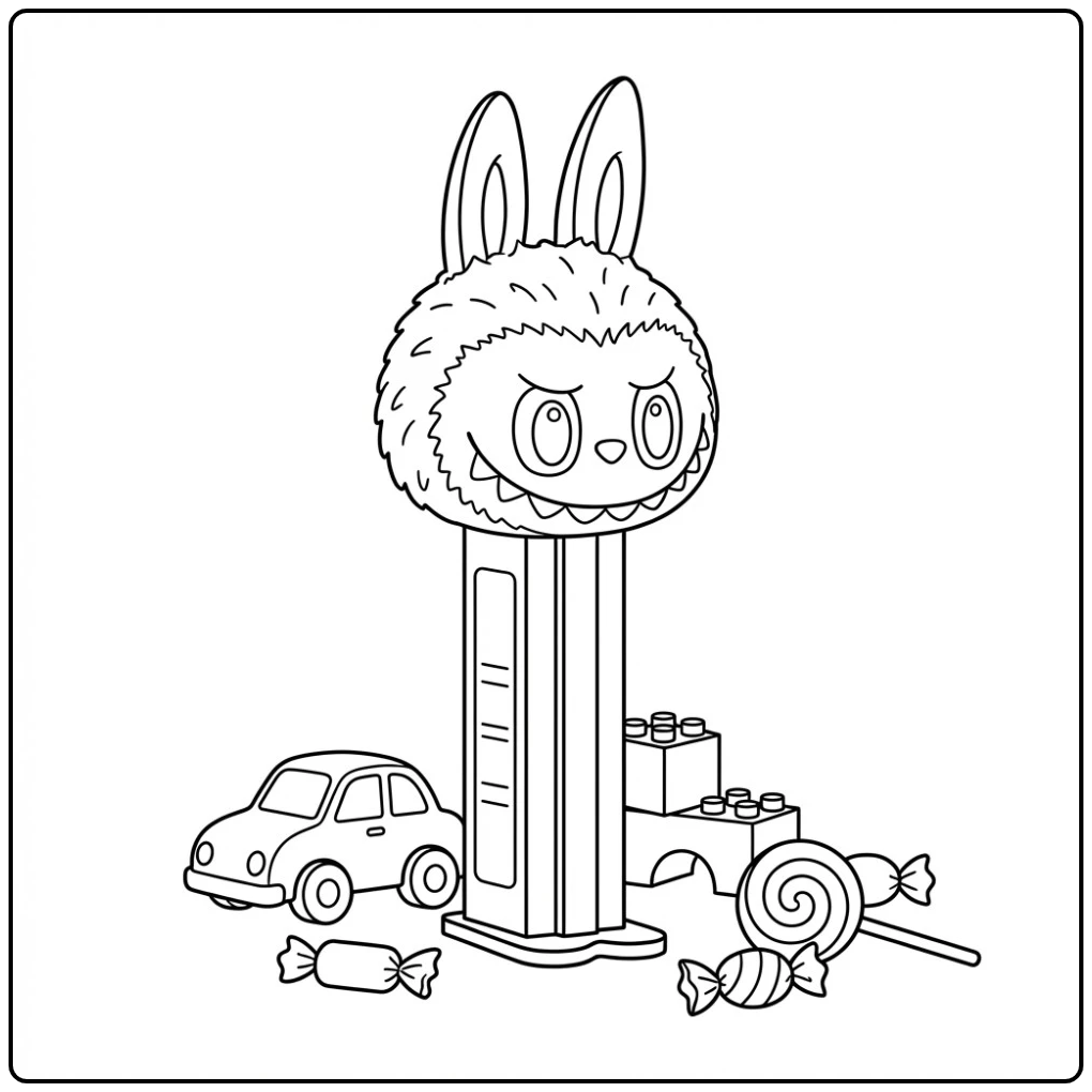 Fun Buz Toys and Candy coloring page