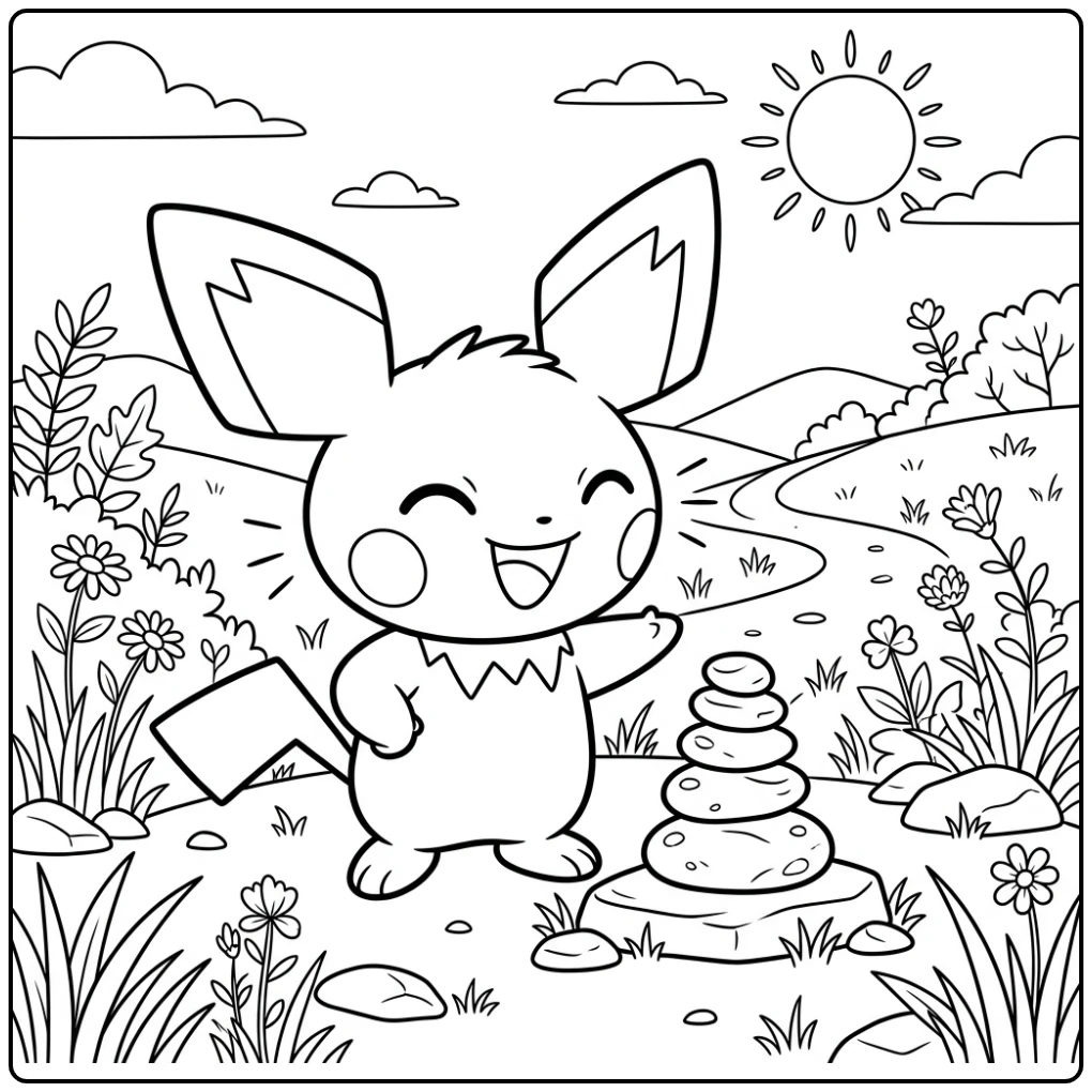 Pichu coloring page