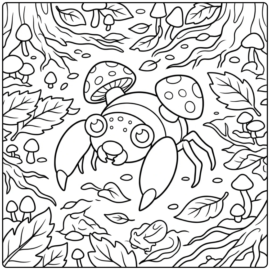 Fun Paras for Pokemon Fans on the Forest Floor coloring page