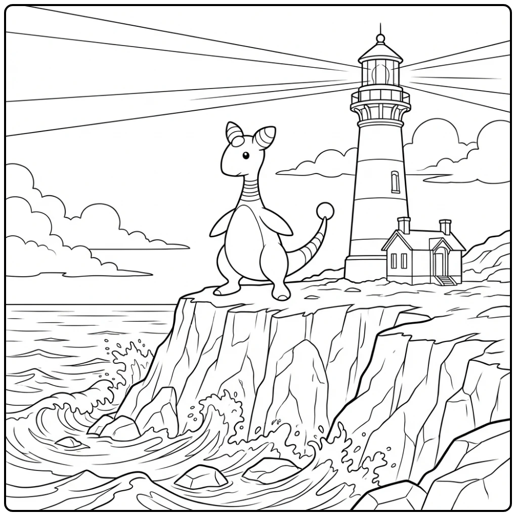 Pokemon Ampharos coloring page