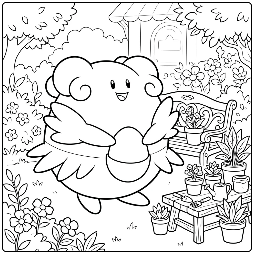 Pokemon Blissey coloring page