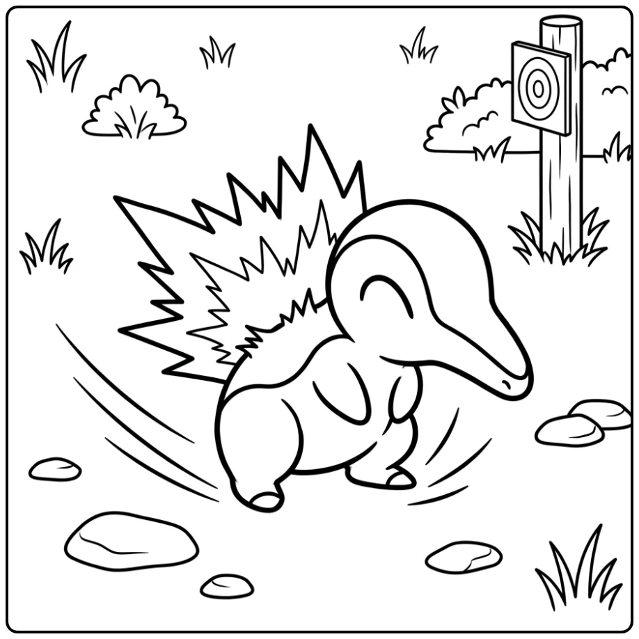 Pokemon Cyndaquil coloring page