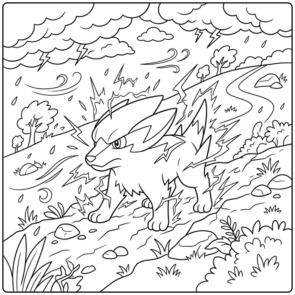 Pokemon Electrike coloring page