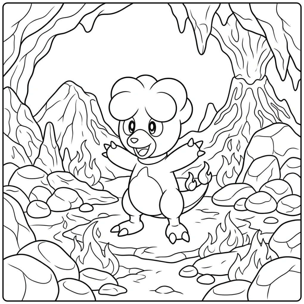 Pokemon Magby coloring page
