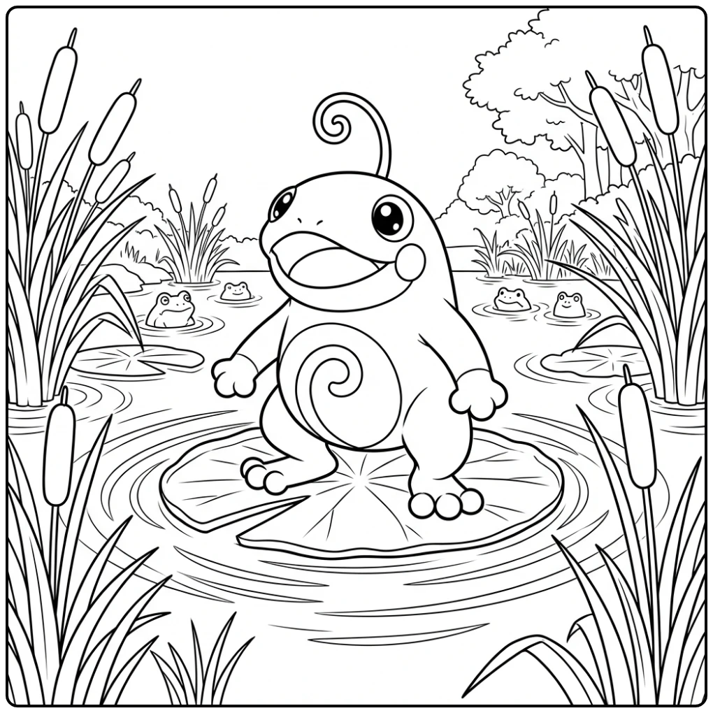 Pokemon Politoed coloring page