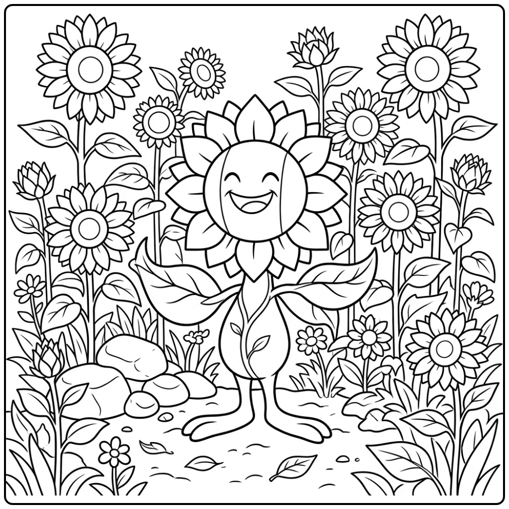 Pokemon Sunflora coloring page