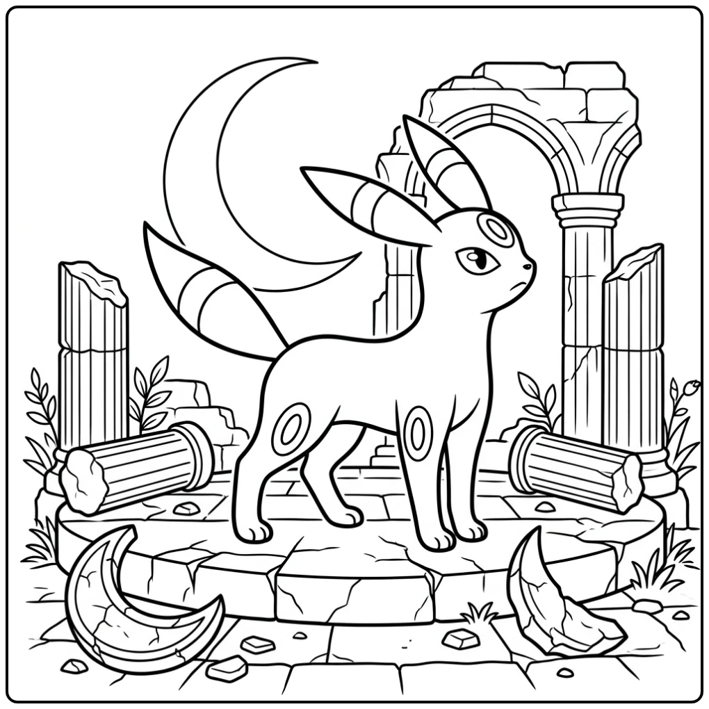 Pokemon Umbreon coloring page