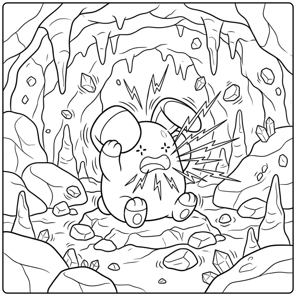 Pokemon Whismur coloring page