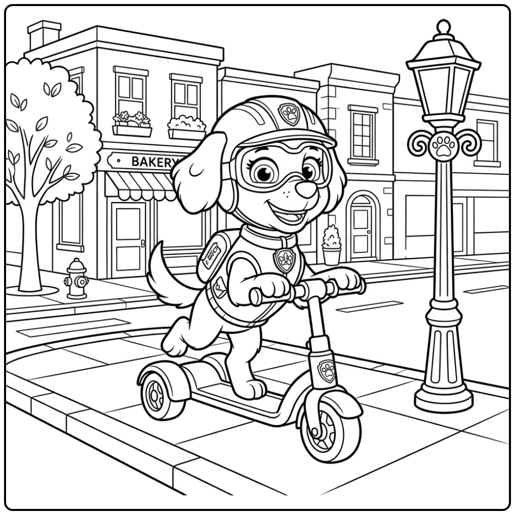 Liberty's Urban Paw Patrol Vehicle Fun coloring page