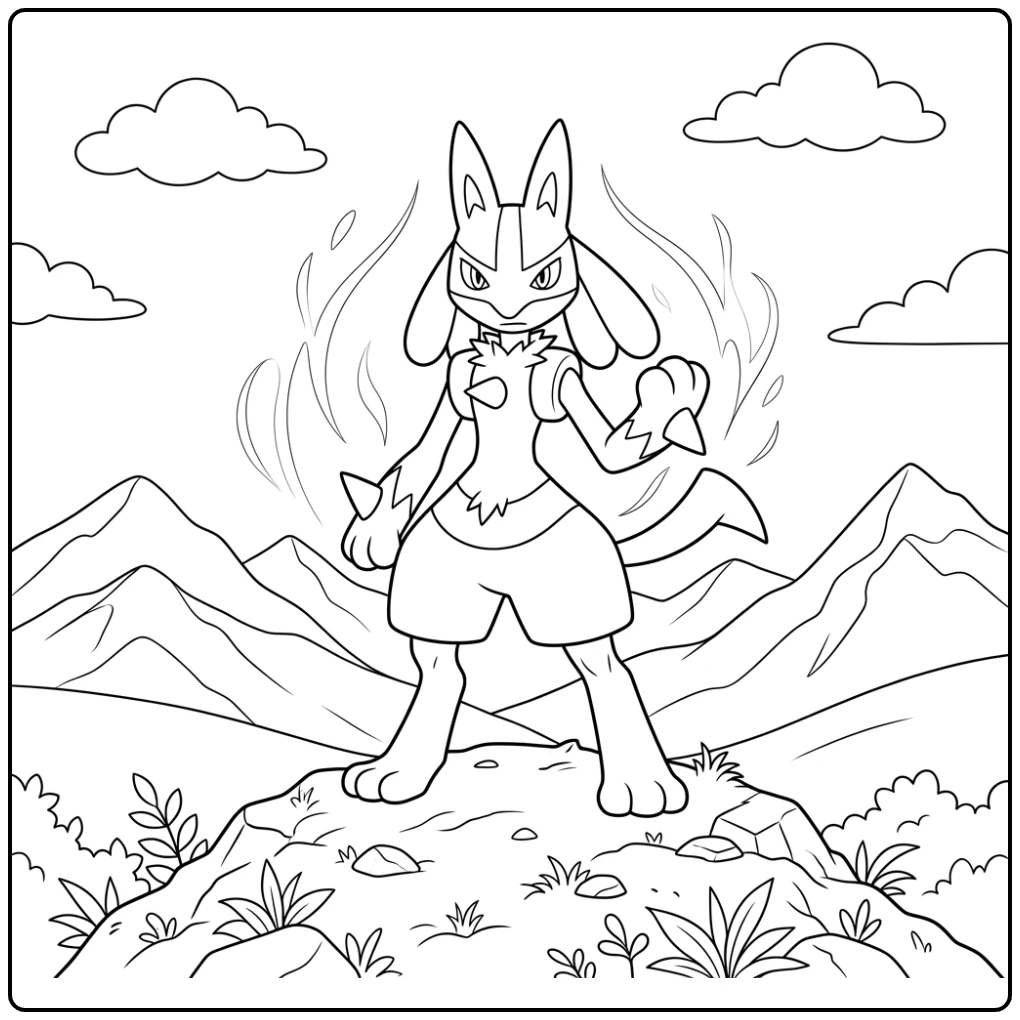 Lucario coloring page