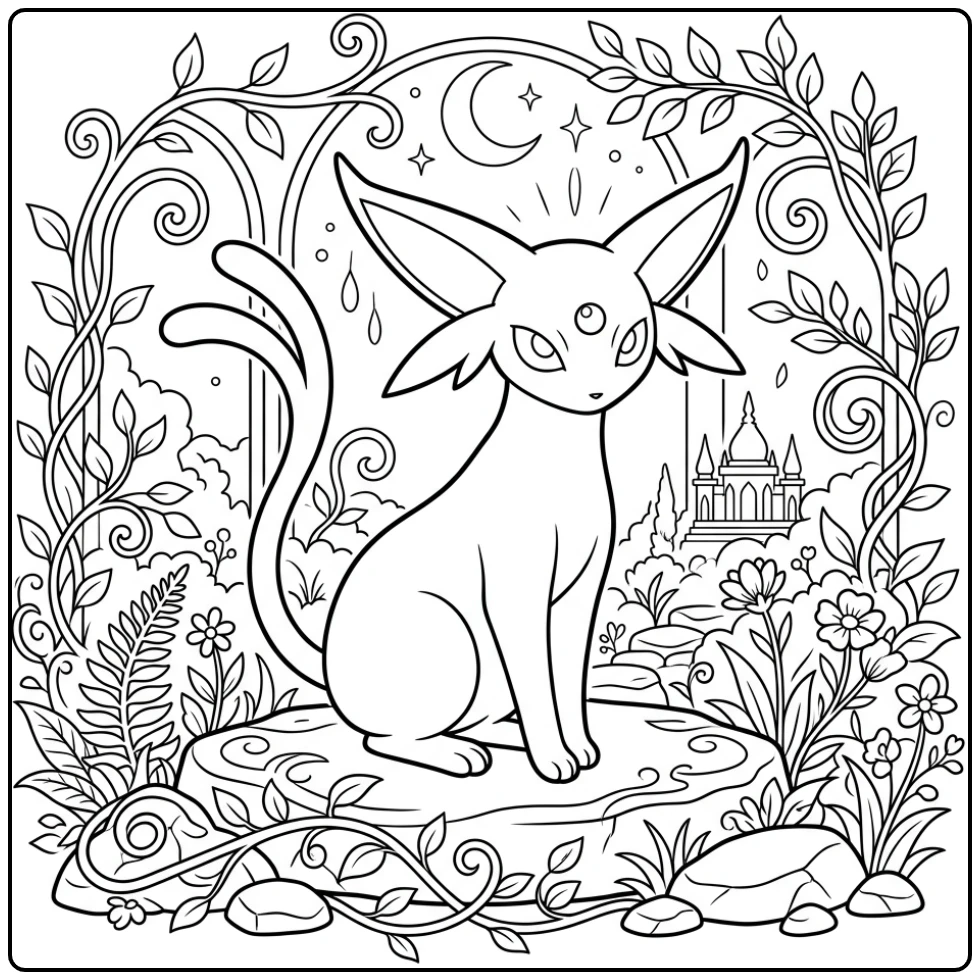Pokemon Espeon coloring page