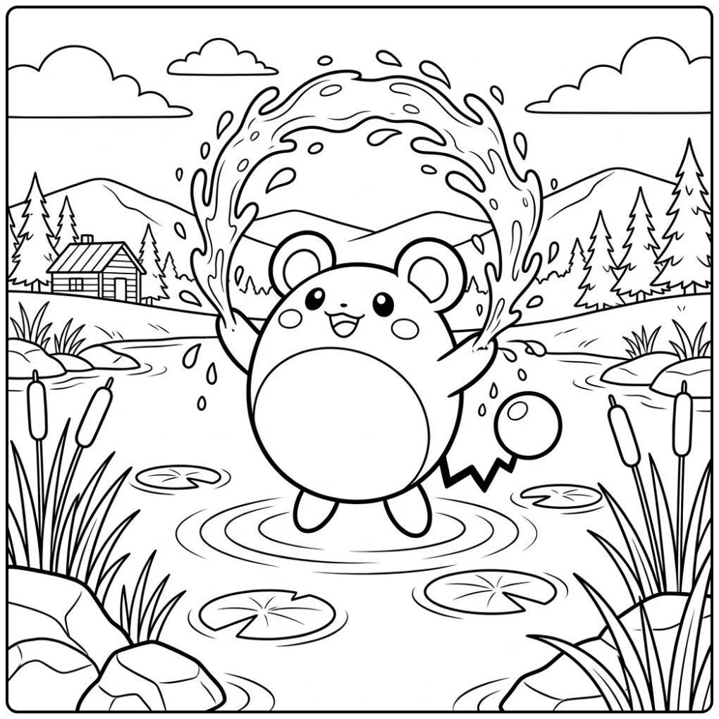 Pokemon Azumarill coloring page