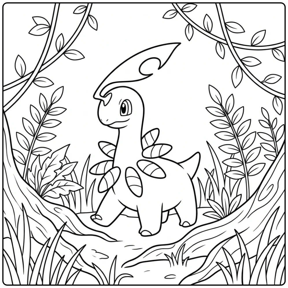Pokemon Bayleef coloring page