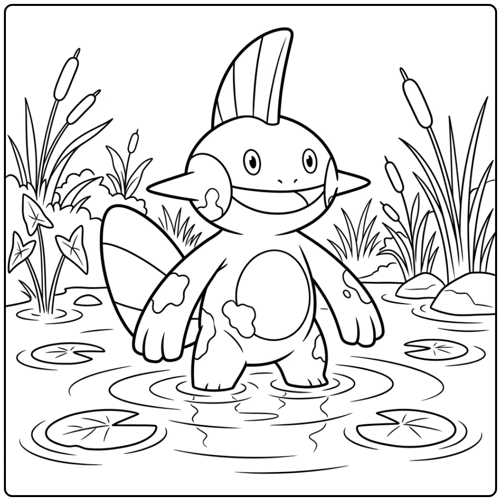 Pokemon Marshtomp coloring page