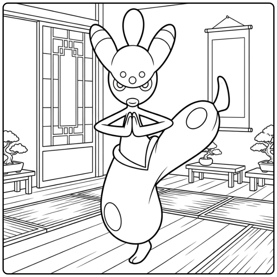 Pokemon Medicham coloring page