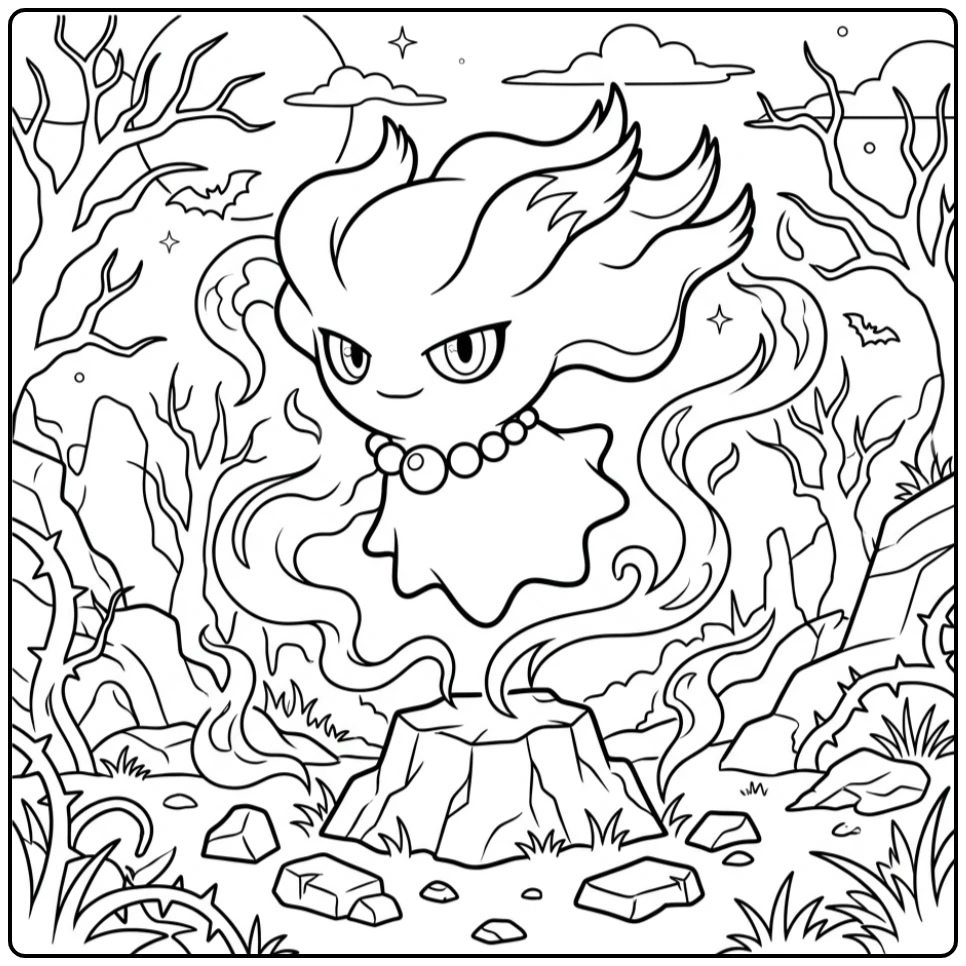 Pokemon Misdreavus coloring page