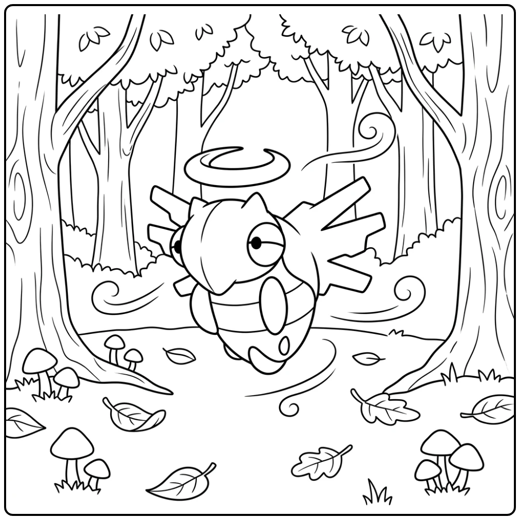 Pokemon Shedinja coloring page