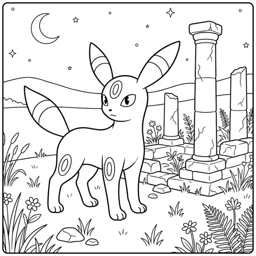 Umbreon coloring page