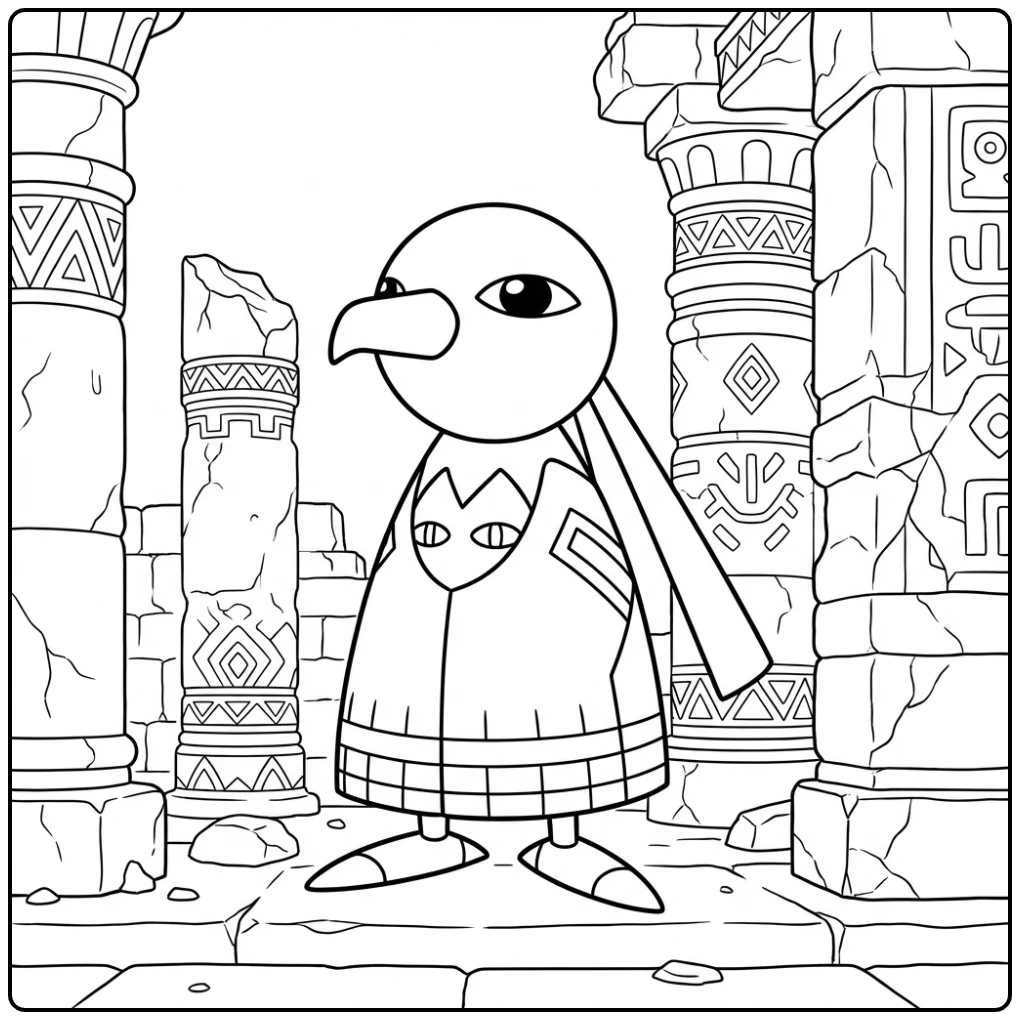 Pokemon Xatu coloring page