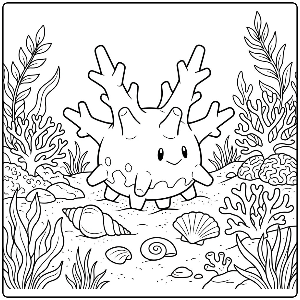 Pokemon Corsola coloring page