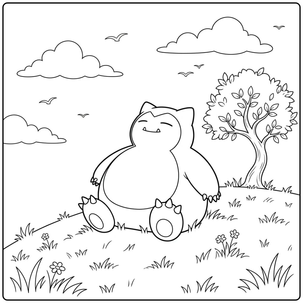 Snorlax coloring page