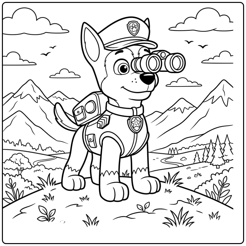 Adventurous Paw Patrol Chase Quest coloring page