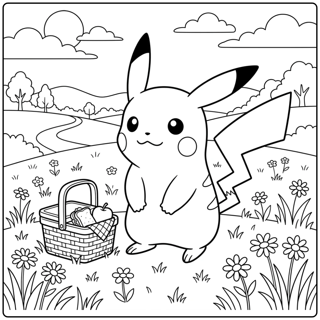 Pikachu coloring page