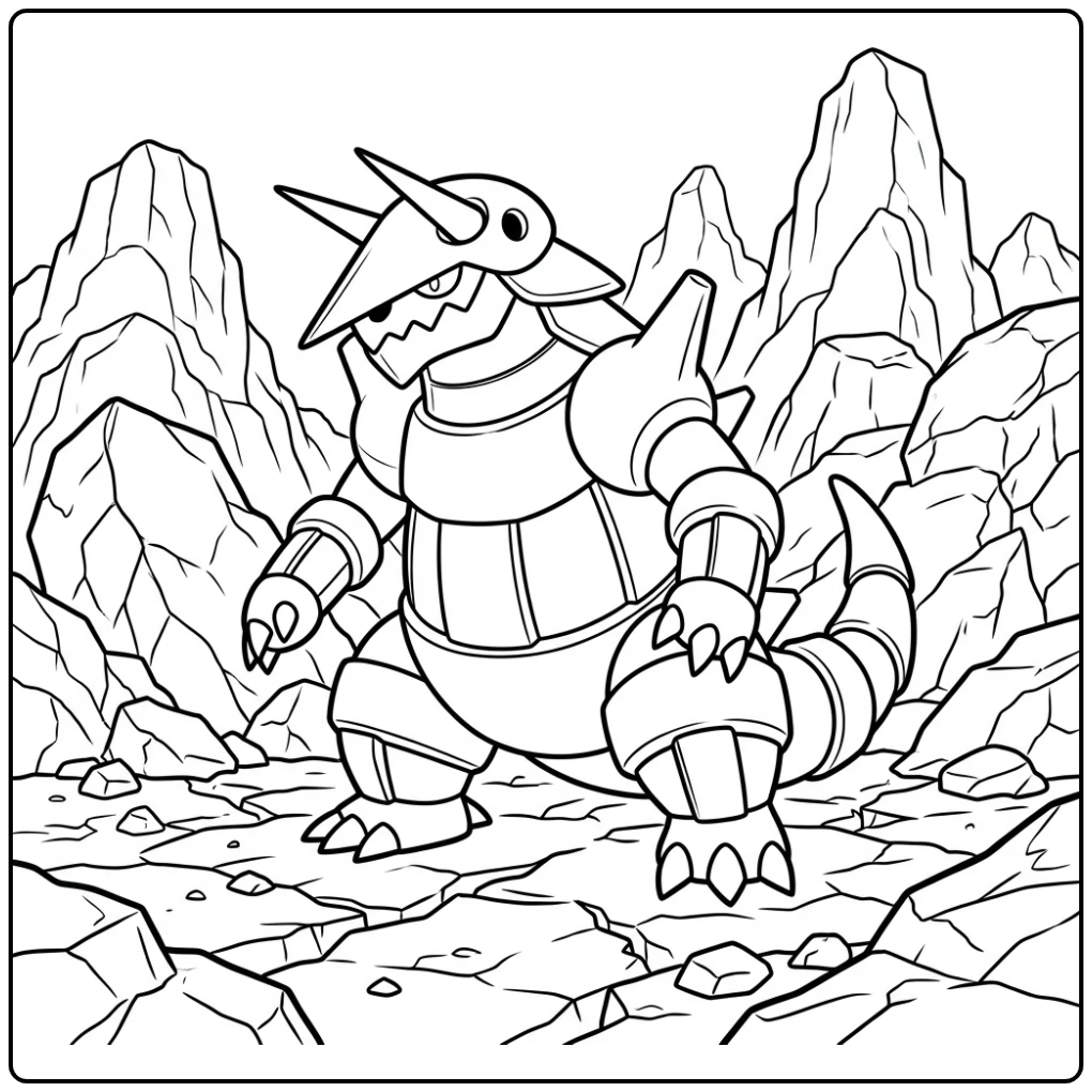 Pokemon Aggron coloring page