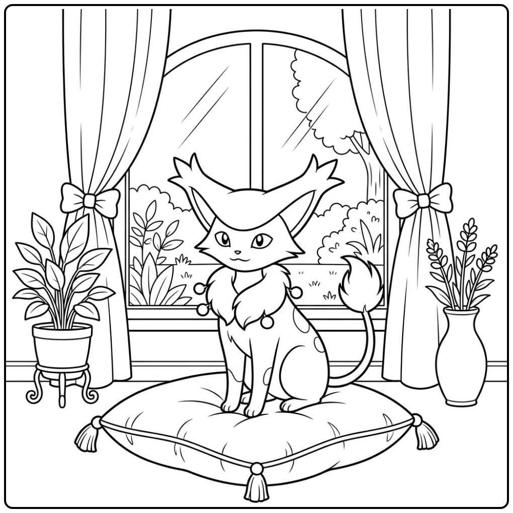 Pokemon Delcatty coloring page