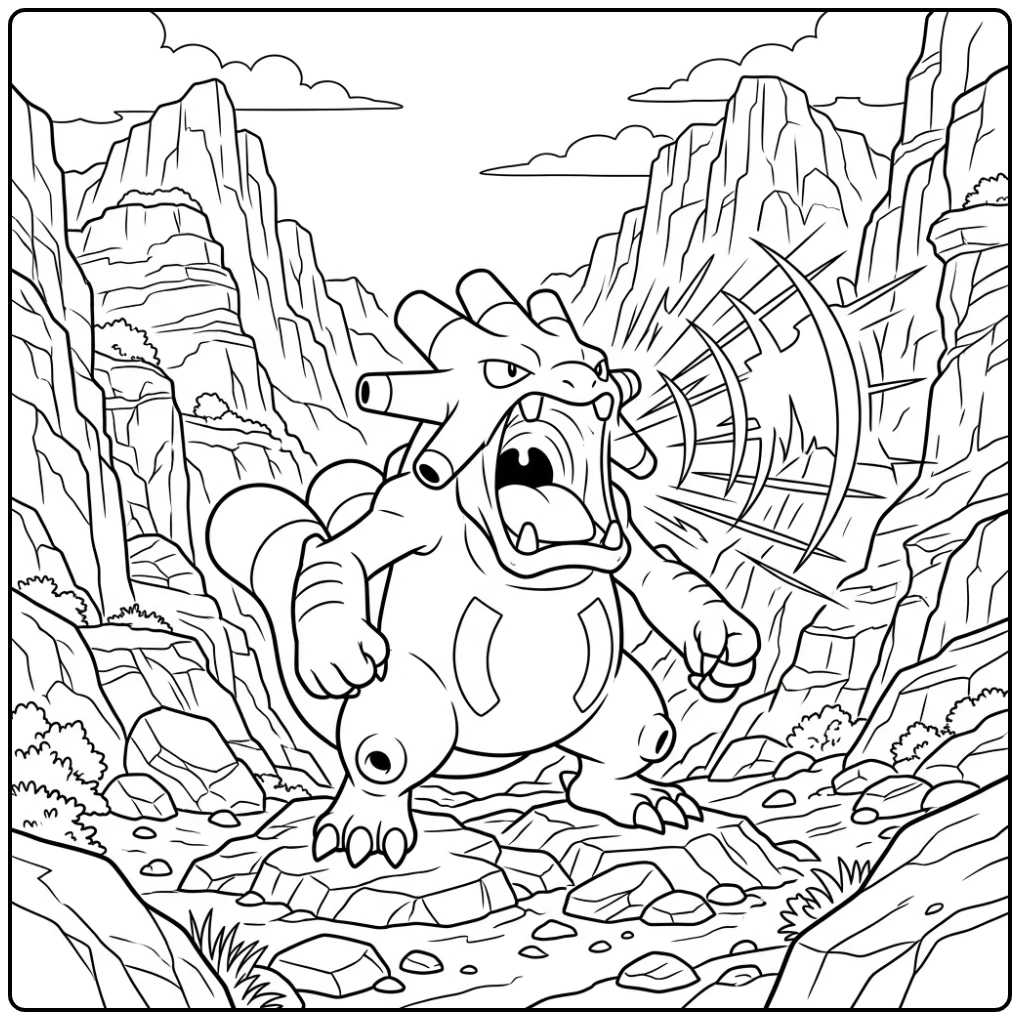 Pokemon Exploud coloring page