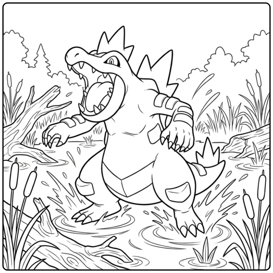 Pokemon Feraligatr coloring page