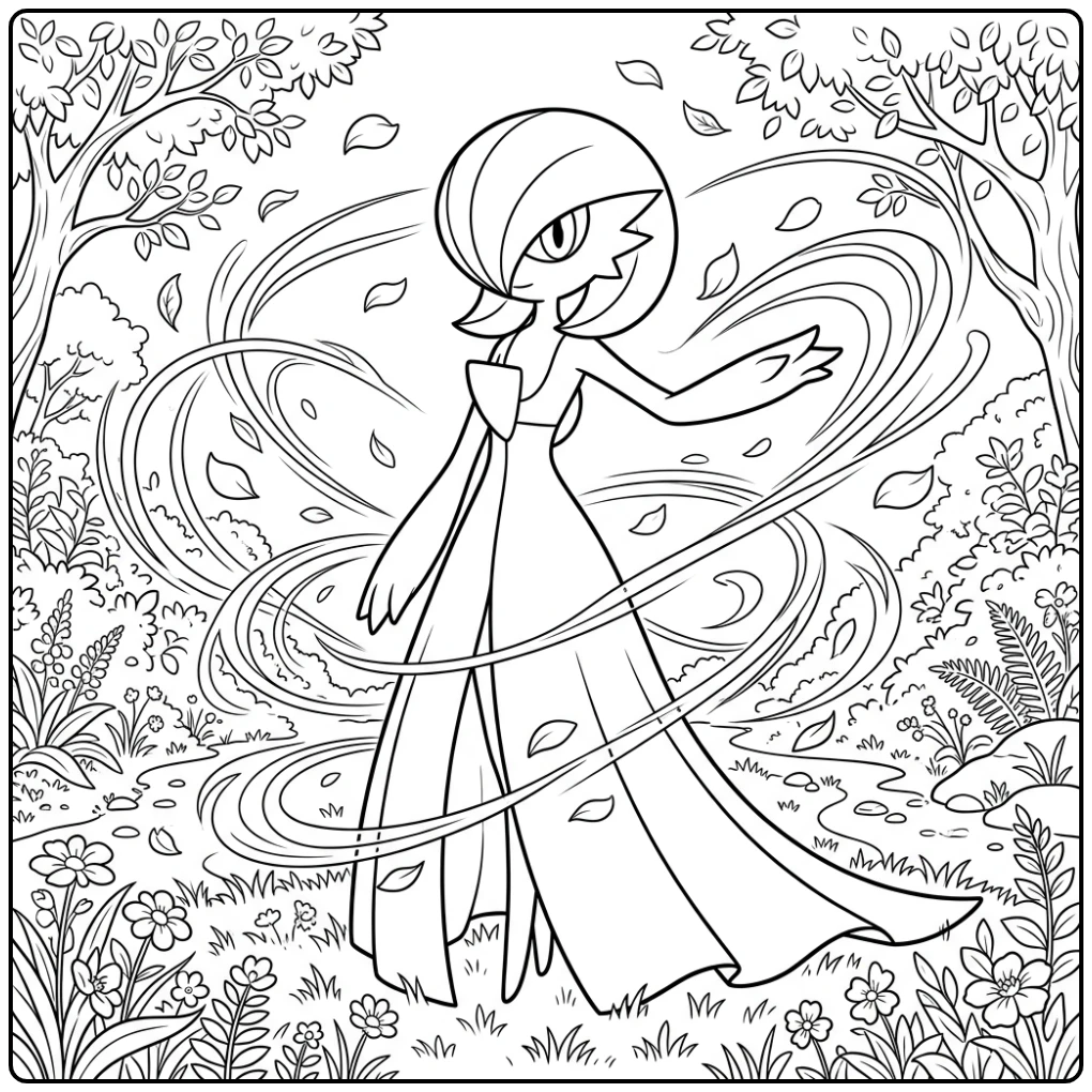 Pokemon Gardevoir coloring page