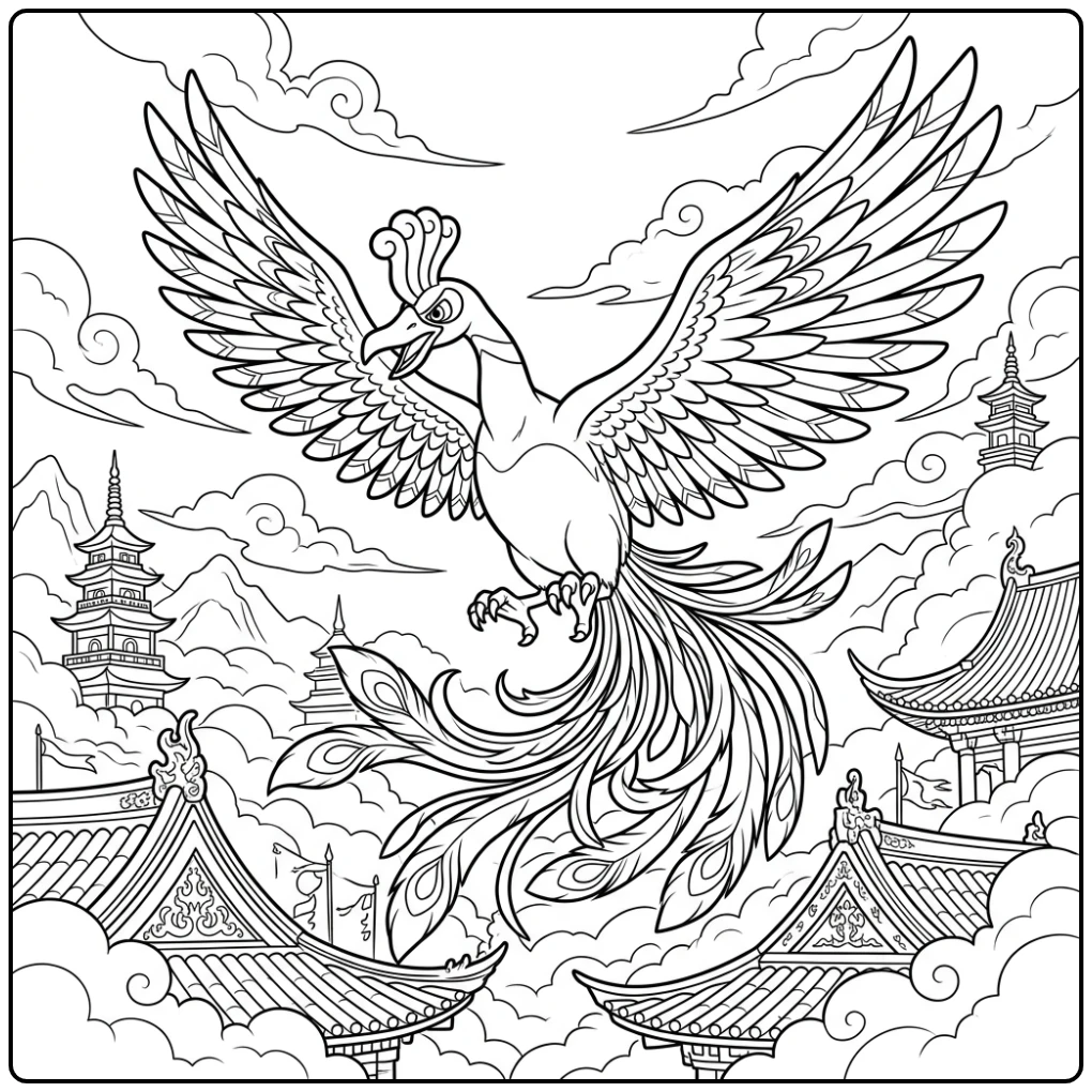Pokemon Ho-Oh coloring page