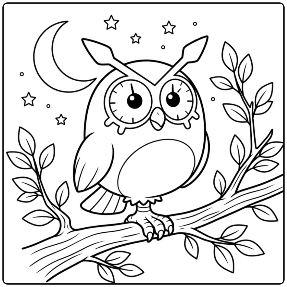 Pokemon Hoothoot coloring page