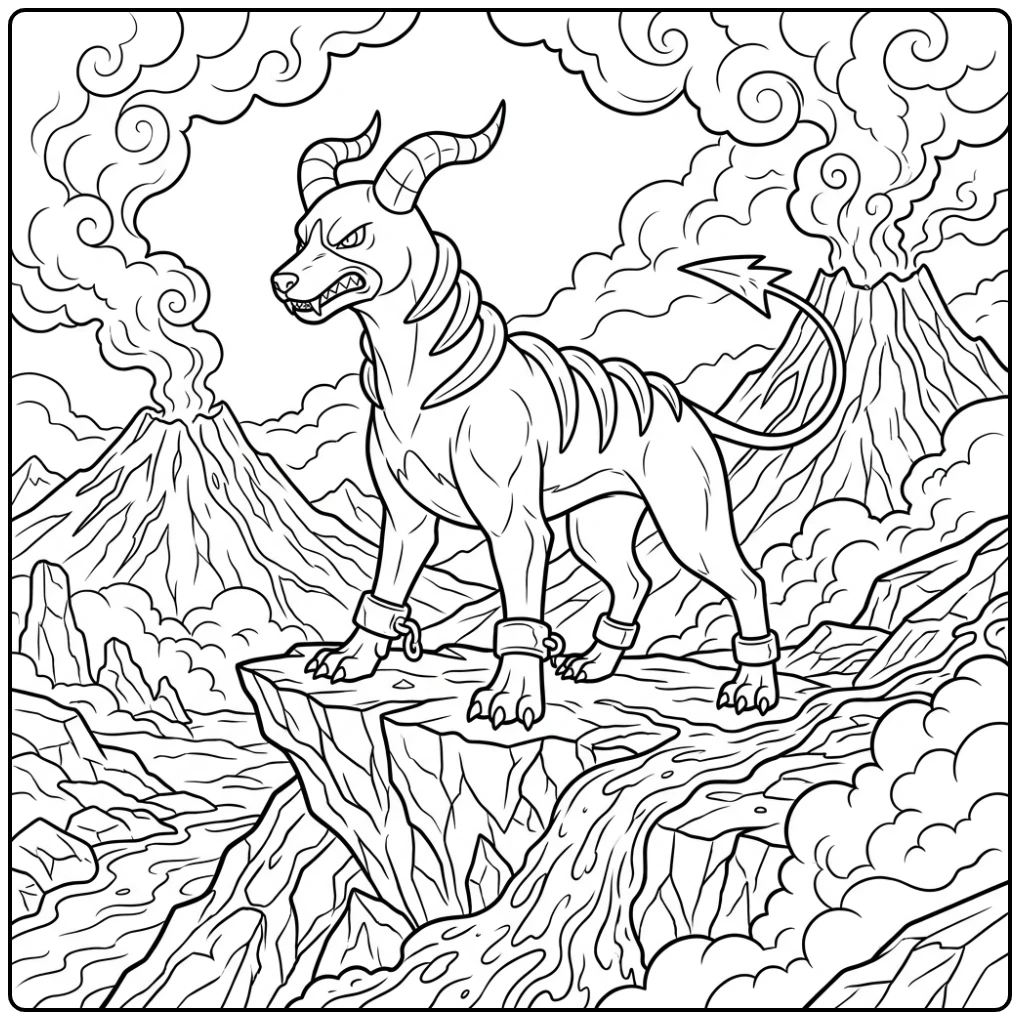 Pokemon Houndoom coloring page