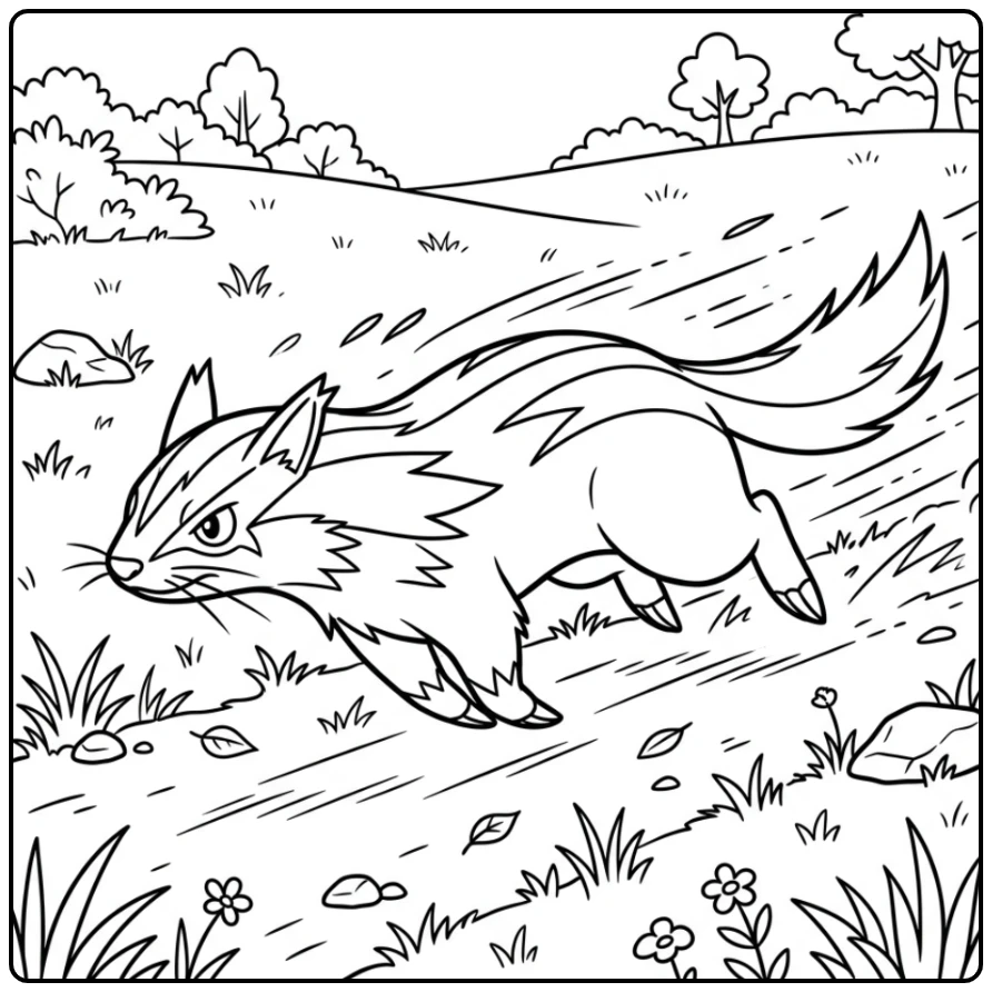 Pokemon Linoone coloring page