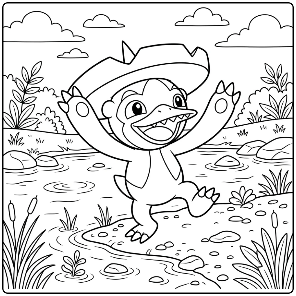 Pokemon Lombre coloring page