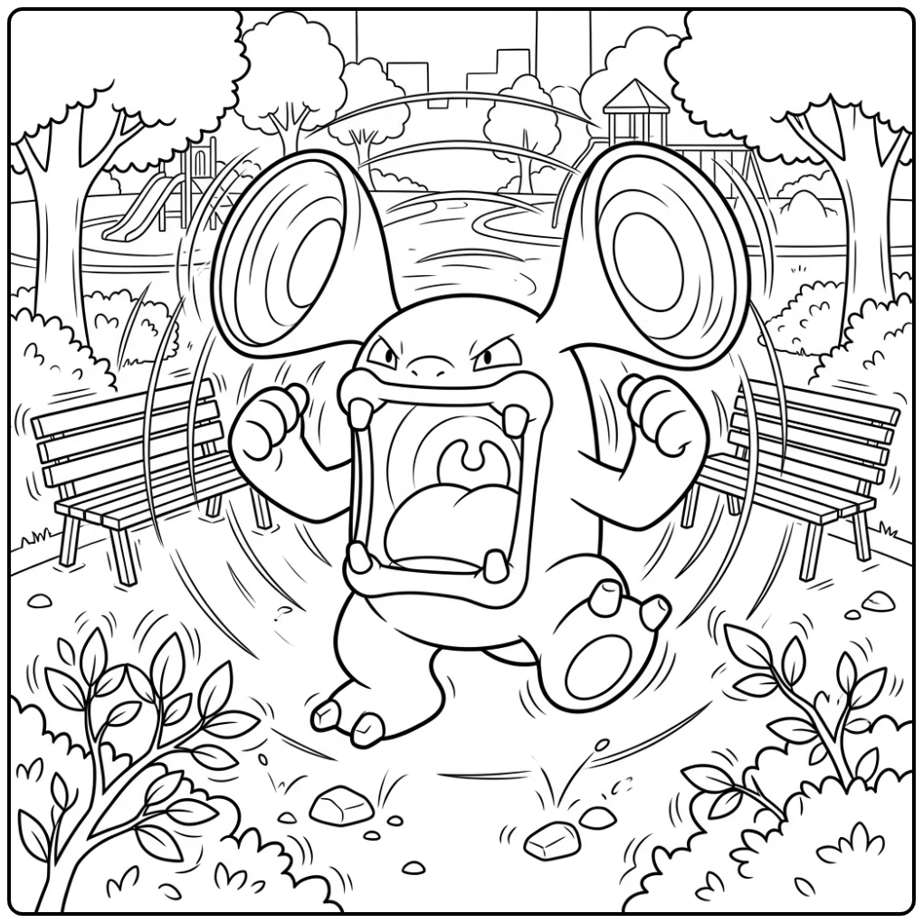 Pokemon Loudred coloring page