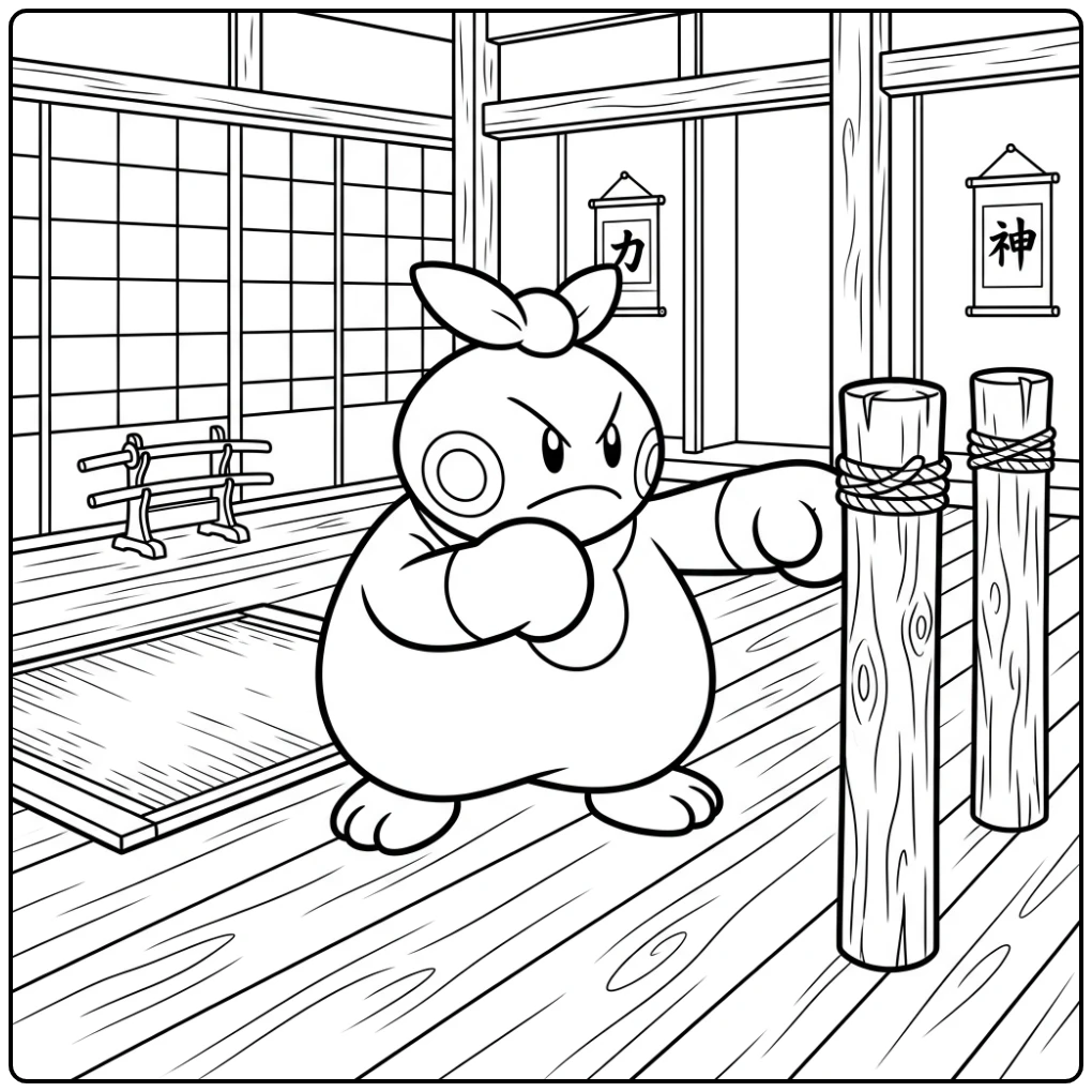 Pokemon Makuhita coloring page