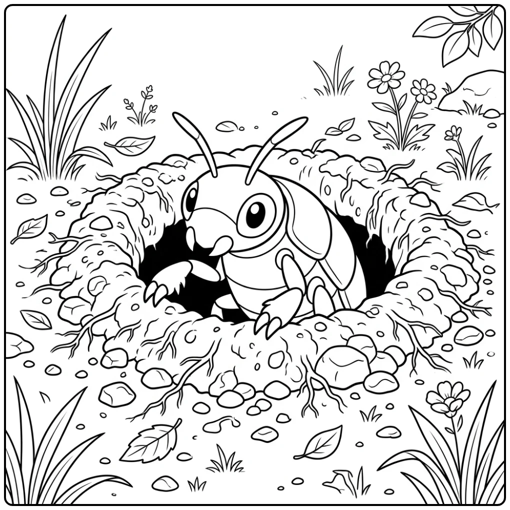 Pokemon Nincada coloring page