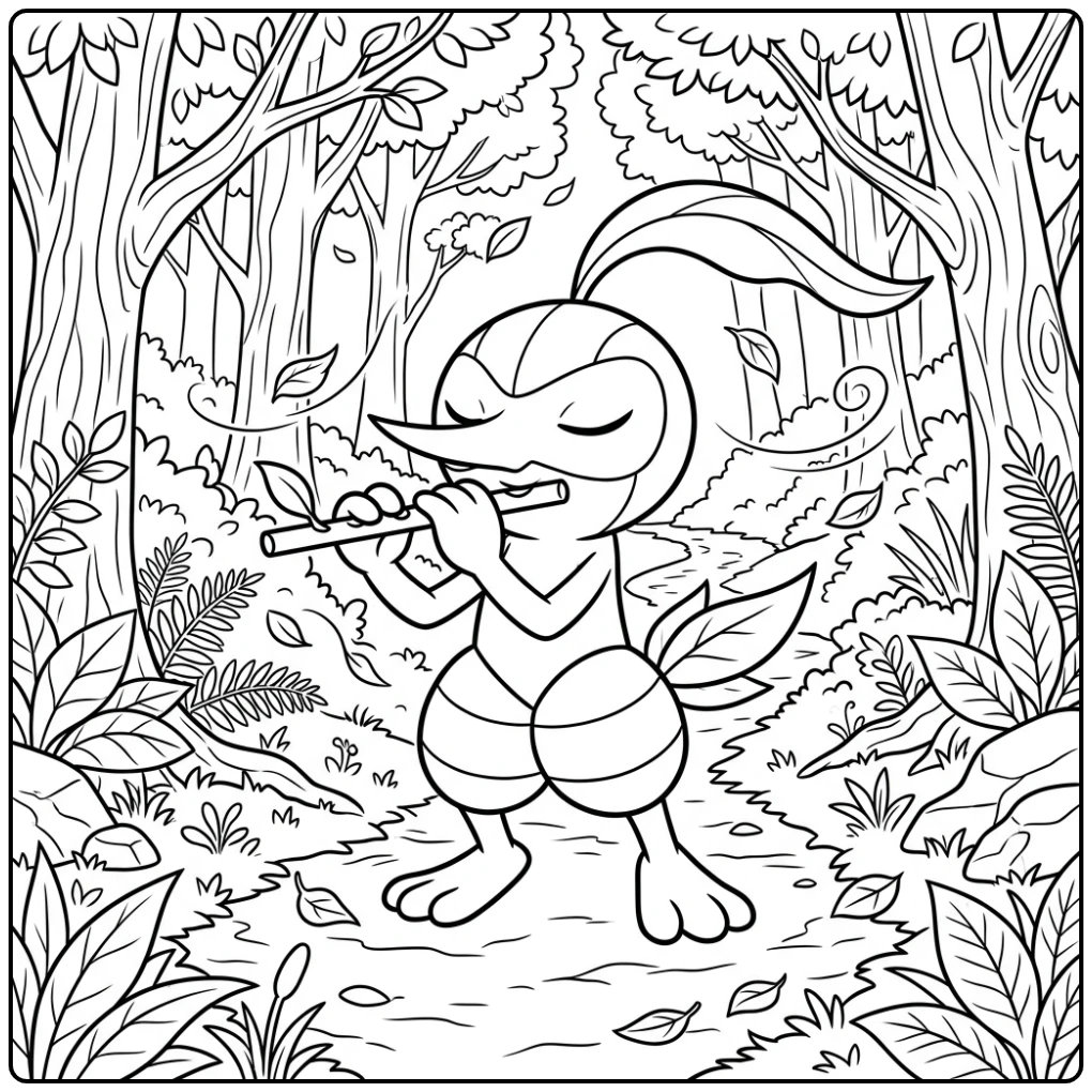 Pokemon Nuzleaf coloring page
