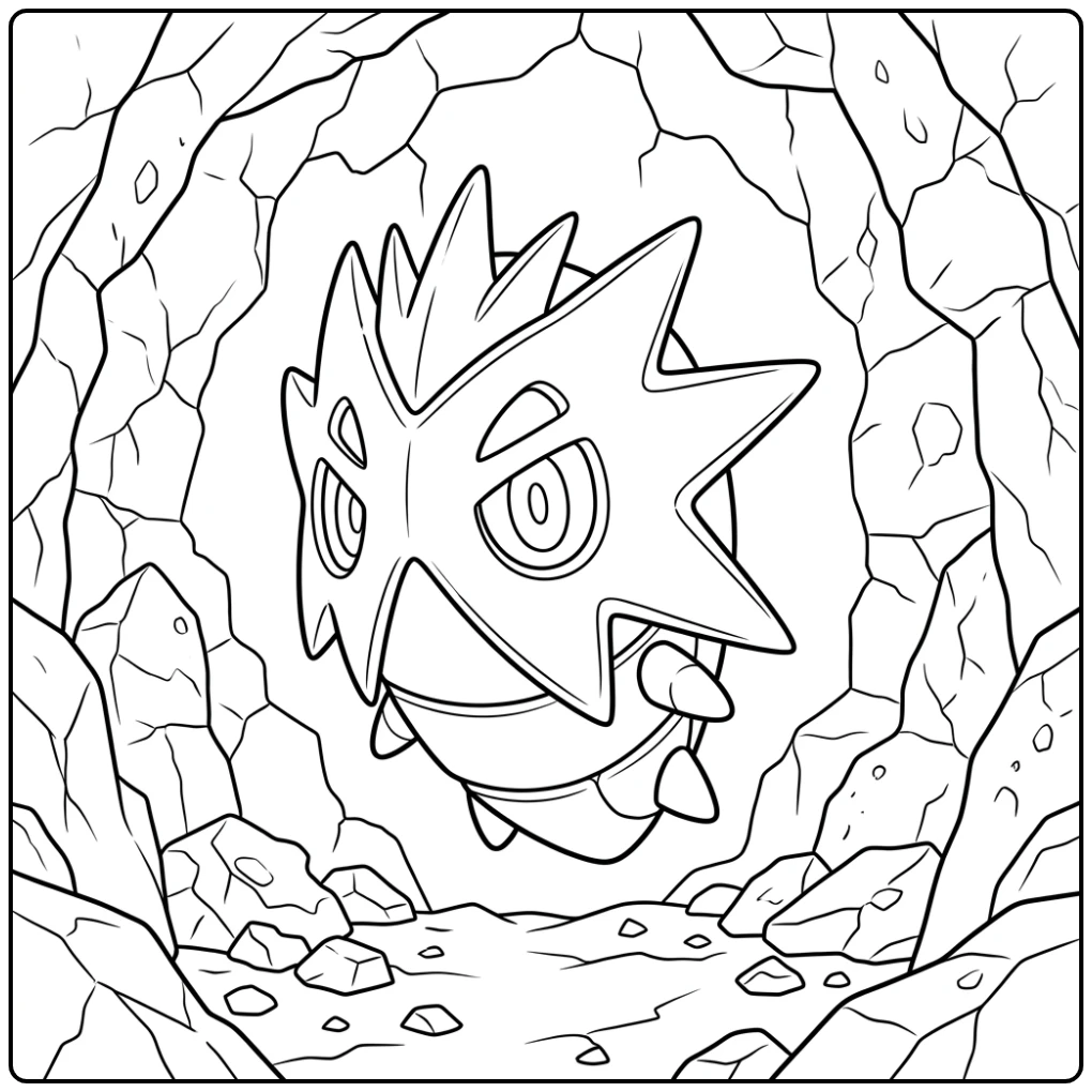 Pokemon Pupitar coloring page