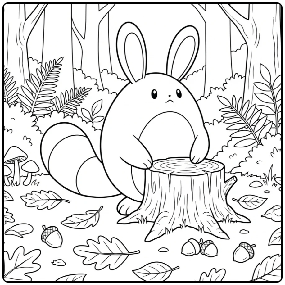 Pokemon Sentret coloring page